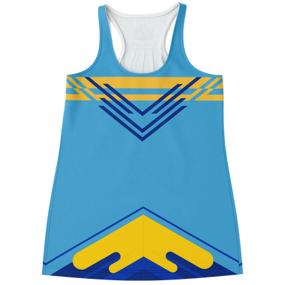 Blue & Yellow Abstract Sling Life Tank Top - Sling Life Fans
