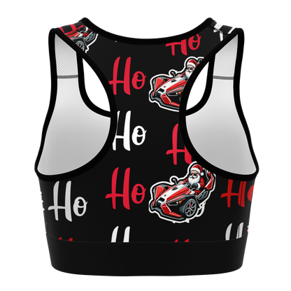 Ho! Ho! Ho! Santa Driving Slingshot Sports Bra - Sling Life Fans