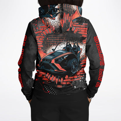 Slingshot Wall Break-Out Black & Red Graphic Hoodie - Sling Life Fans