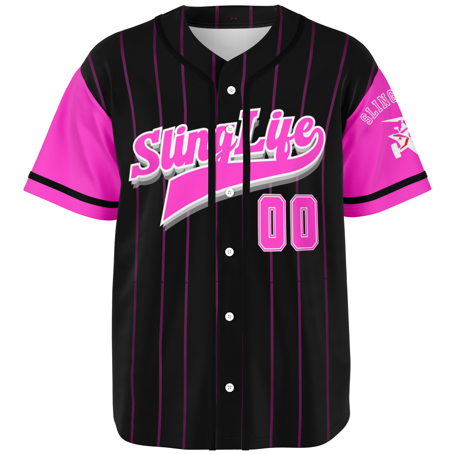 Pink 00 F's Given Baseball Jersey - Sling Life Fans