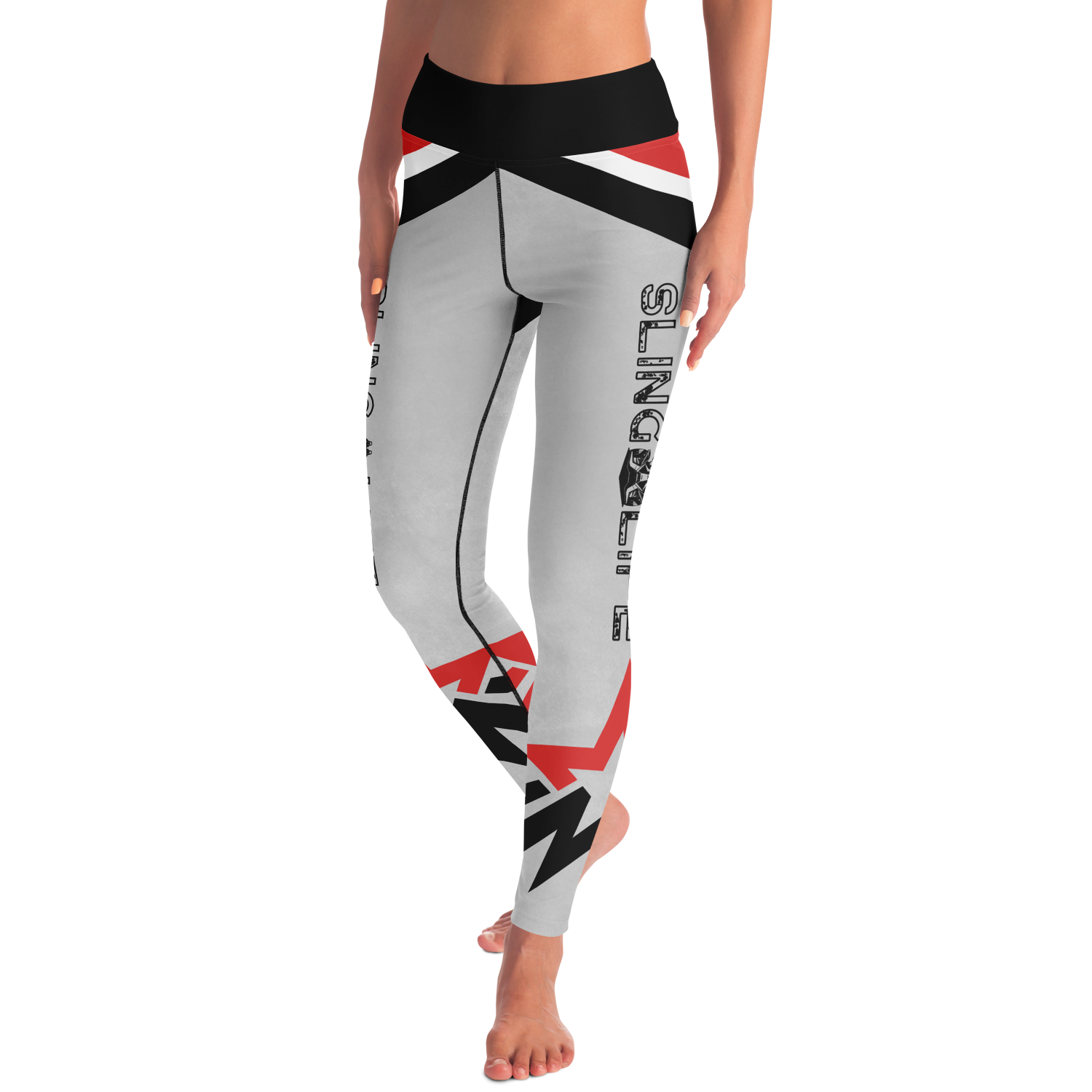 Black, Red and Gray Chevron Sling Life Leggings - Sling Life Fans