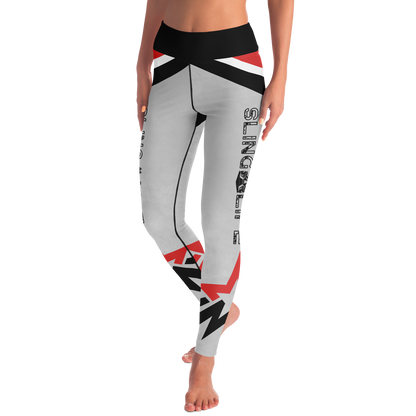 Black, Red and Gray Chevron Sling Life Leggings - Sling Life Fans