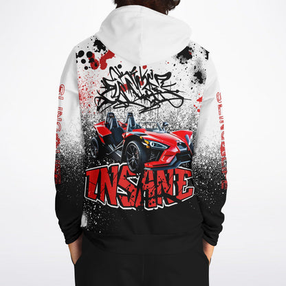 Red & Black Graffiti Sling Life AOP Hoodie - Sling Life Fans