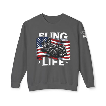 Patriotic Wavy Flag Sling Life Sweatshirt - Sling Life Fans