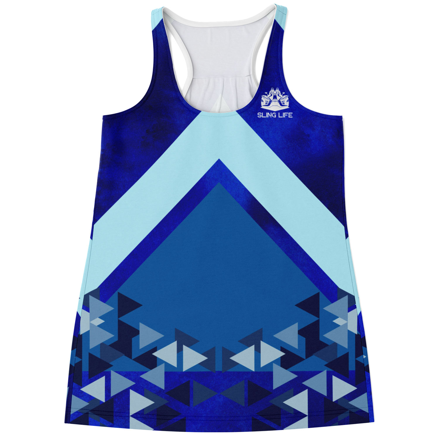 Blue Chevron Sling Life Tank Top - Sling Life Fans
