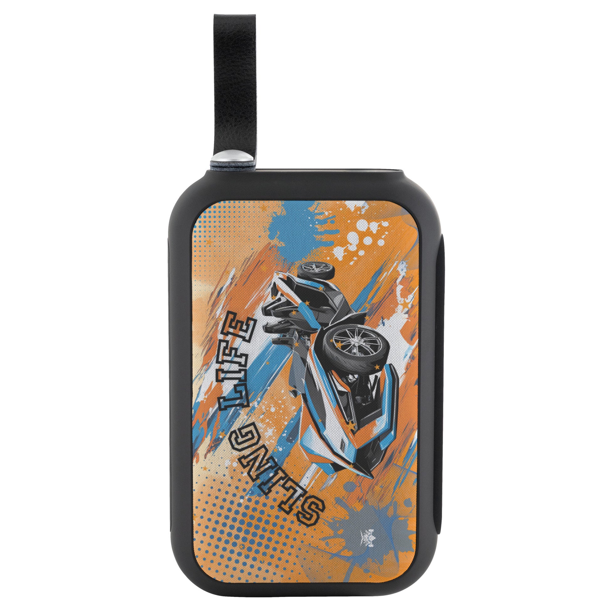 Blue & Orange Slingshot Bluetooth Speaker - Sling Life Fans
