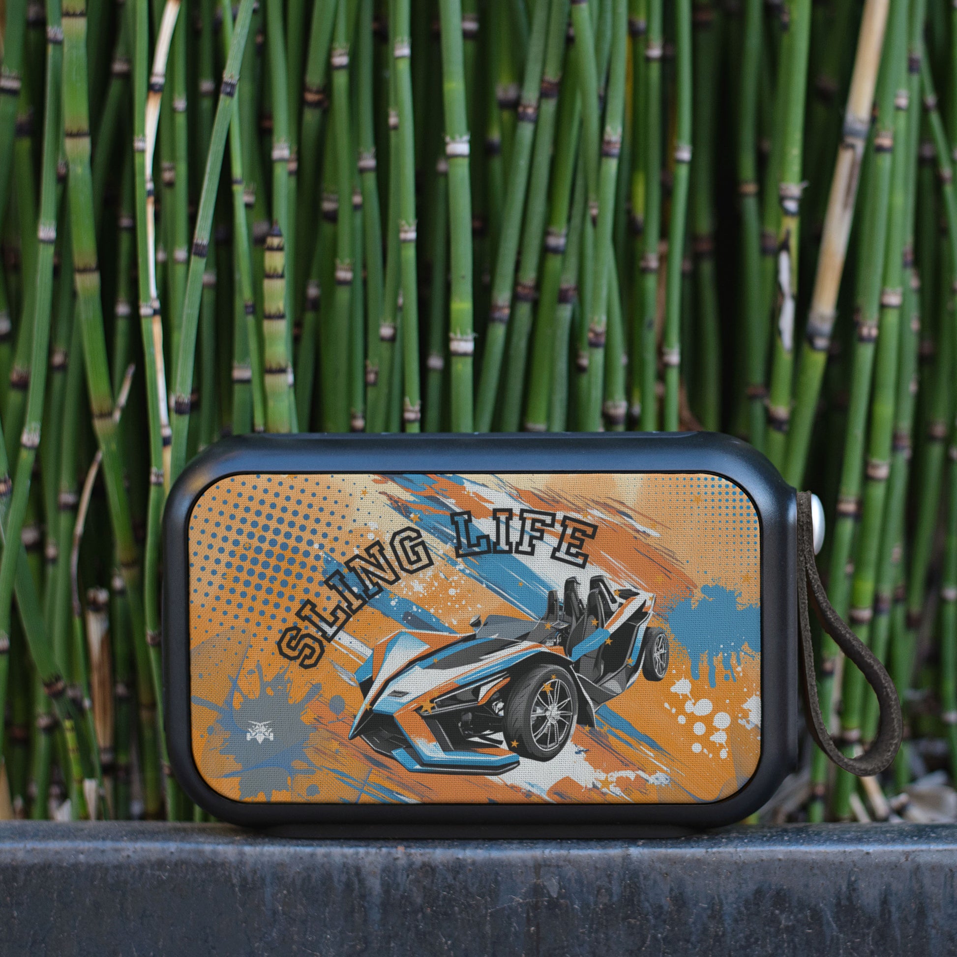 Blue & Orange Slingshot Bluetooth Speaker - Sling Life Fans