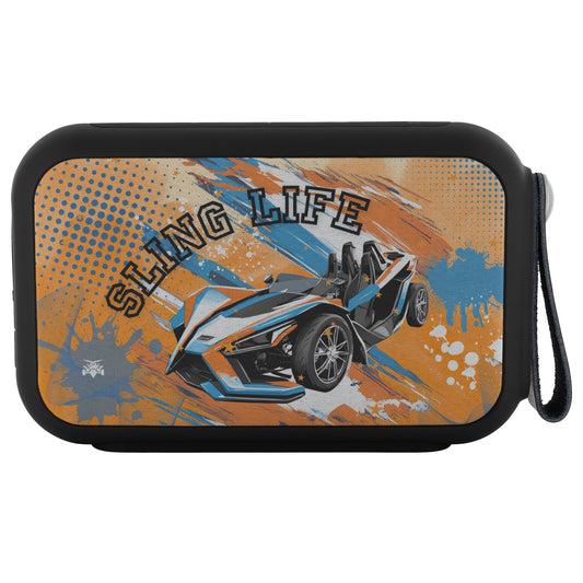 Blue & Orange Slingshot Bluetooth Speaker - Sling Life Fans