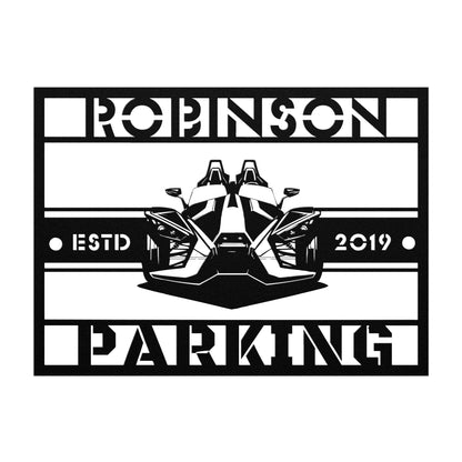 Customized Square Slingshot Parking Metal Sign - Sling Life Fans