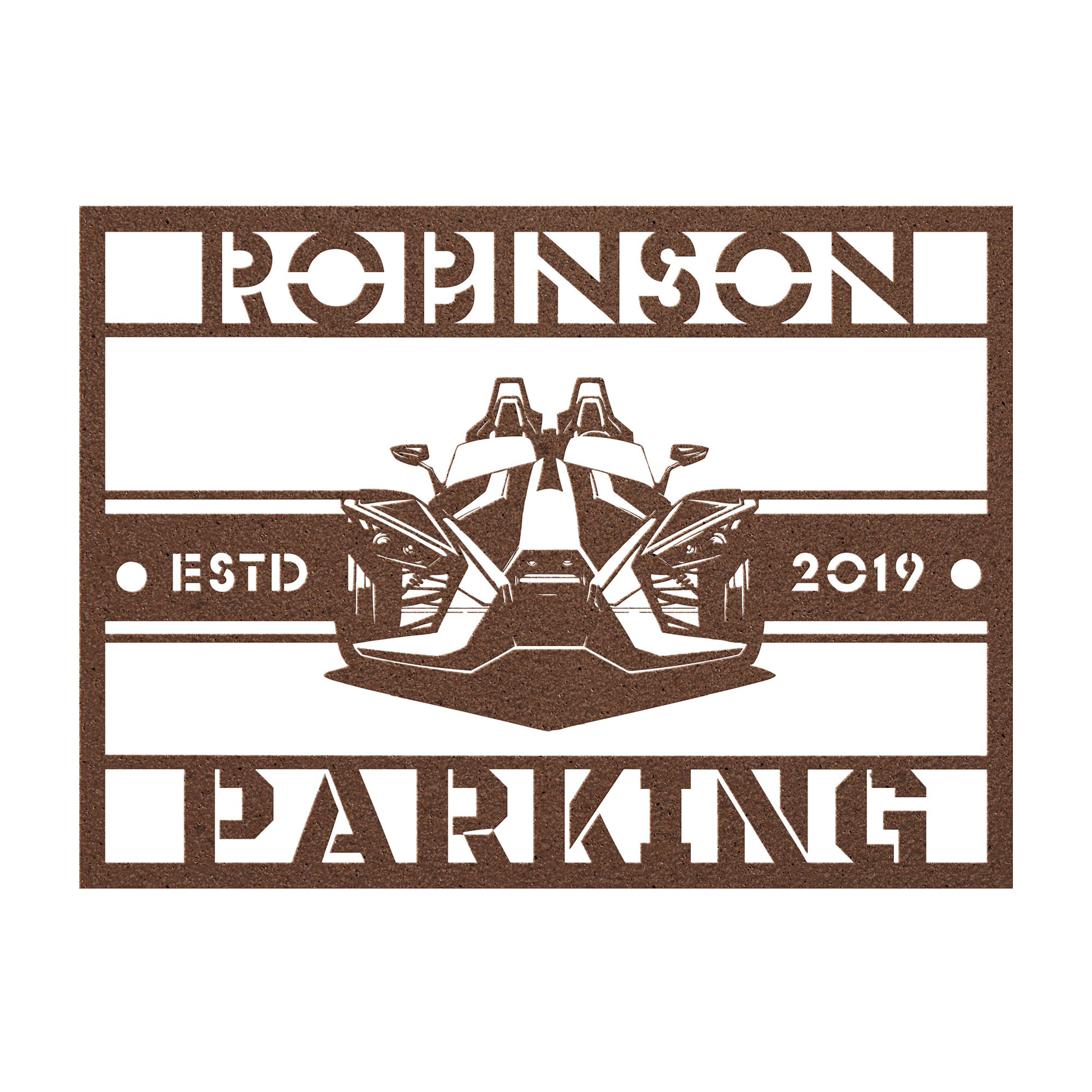 Customized Square Slingshot Parking Metal Sign - Sling Life Fans