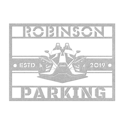 Customized Square Slingshot Parking Metal Sign - Sling Life Fans