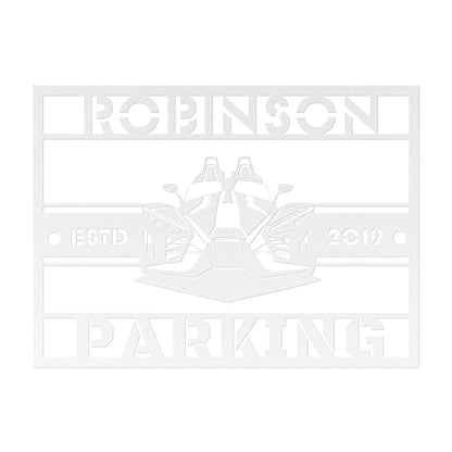 Customized Square Slingshot Parking Metal Sign - Sling Life Fans