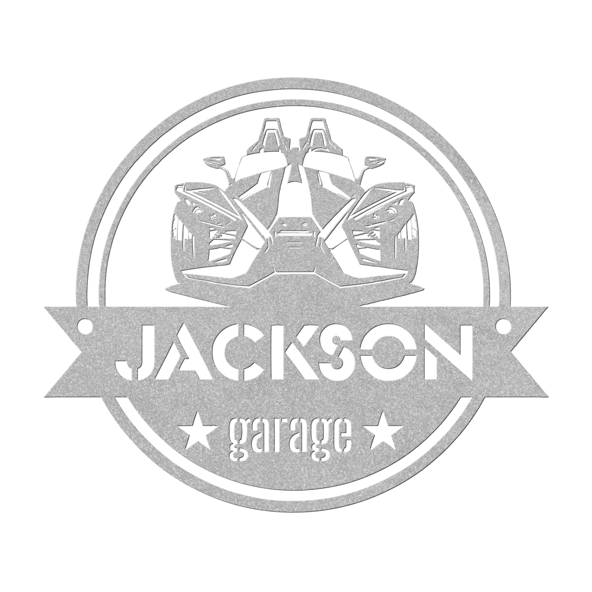 Personalized Round Slingshot Garage Metal Sign - Sling Life Fans