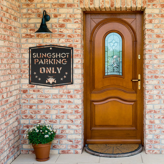 Slingshot Parking Only Metal Sign - Sling Life Fans