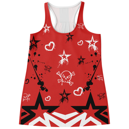 Red & Black Graffiti Sling Life Tank Top - Sling Life Fans