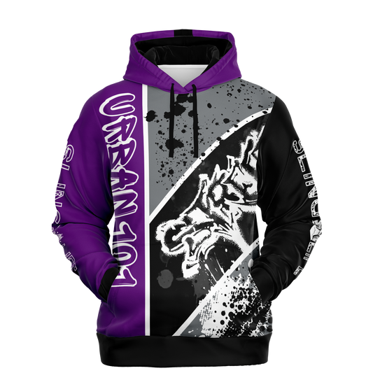Black & Purple Urban 101 Sling Life Hoodie - AOP - Sling Life Fans