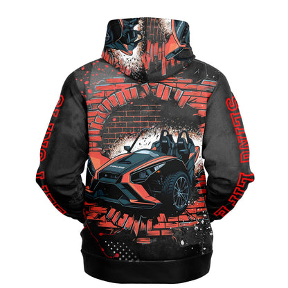 Slingshot Wall Break-Out Black & Red Graphic Hoodie - Sling Life Fans