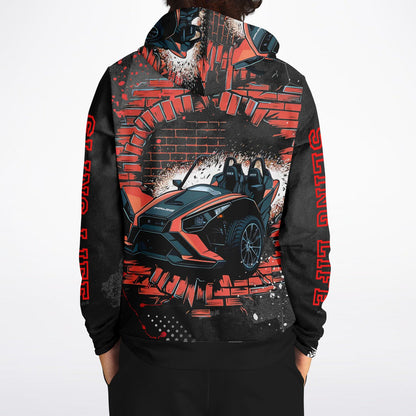 Slingshot Wall Break-Out Black & Red Graphic Hoodie - Sling Life Fans