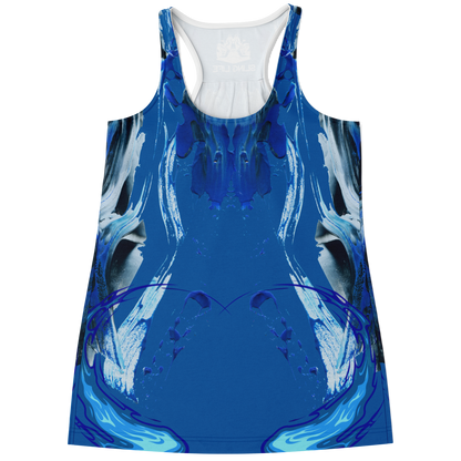 Blue Watercolor Graphic Sling Life Tank Top - Sling Life Fans