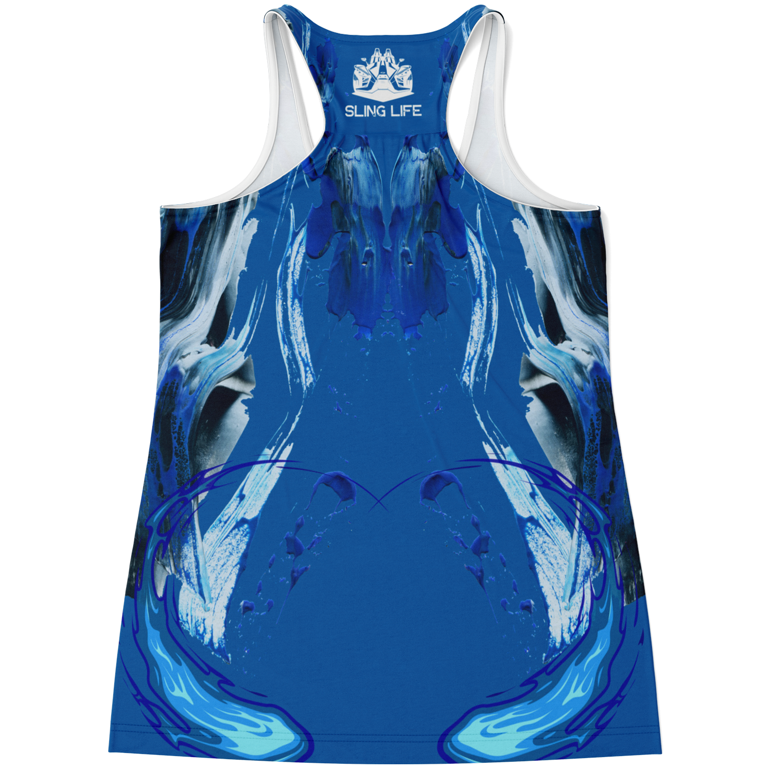 Blue Watercolor Graphic Sling Life Tank Top - Sling Life Fans