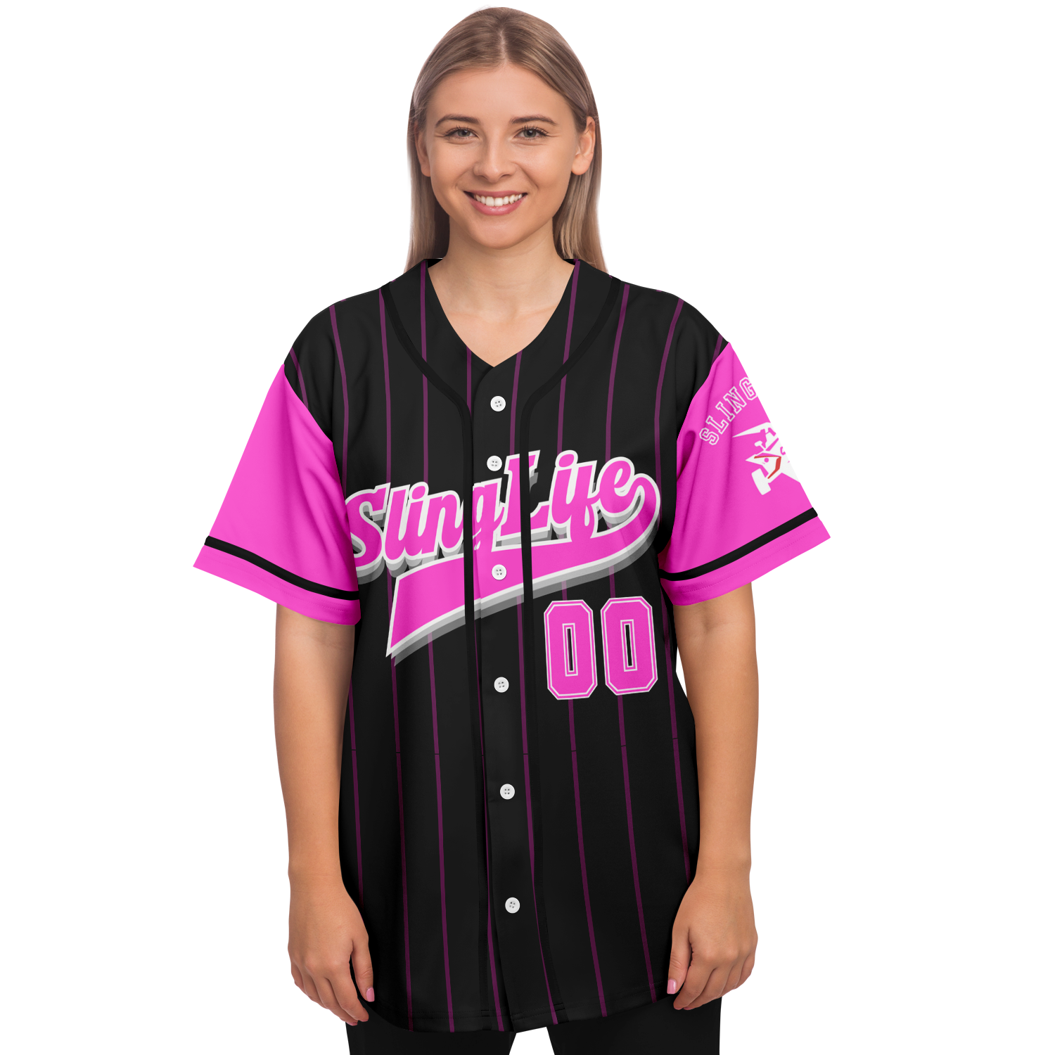 Pink 00 F's Given Baseball Jersey - Sling Life Fans