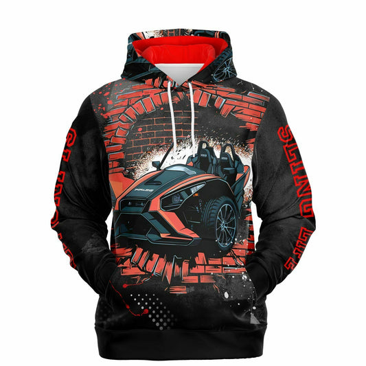 Slingshot Wall Break-Out Black & Red Graphic Hoodie - Sling Life Fans
