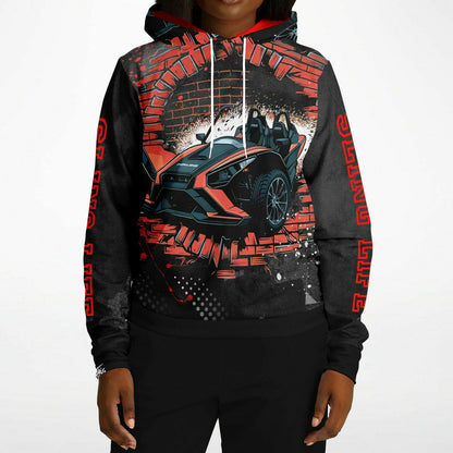 Slingshot Wall Break-Out Black & Red Graphic Hoodie - Sling Life Fans