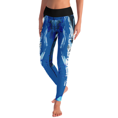 Blue Watercolor Sling Life Leggings - Sling Life Fans